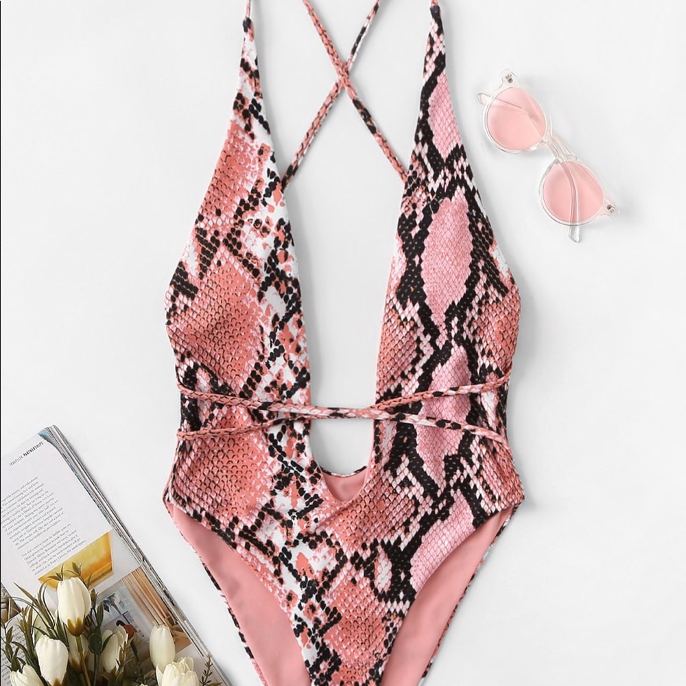 NWT SEXY One piece Snake Skin Swimsuit